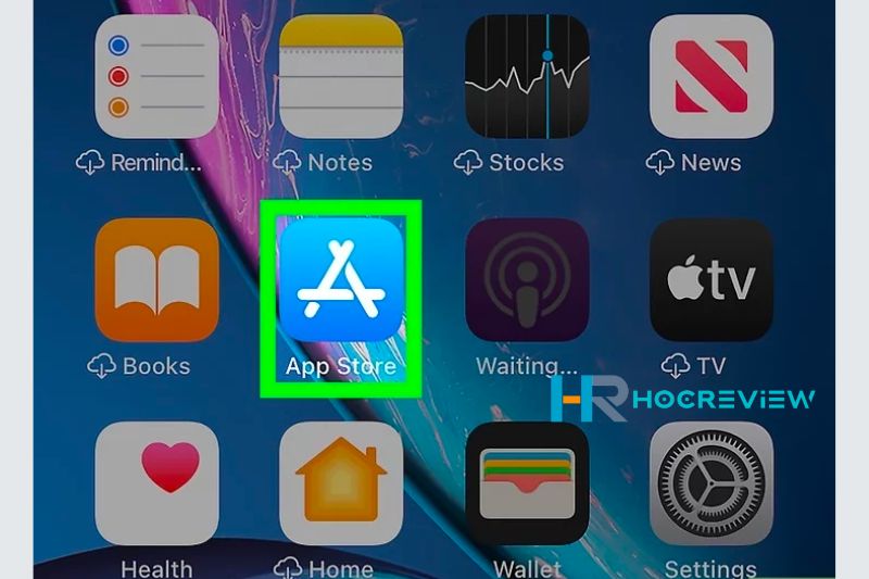 Bam vao App Store tren giao dien Iphone