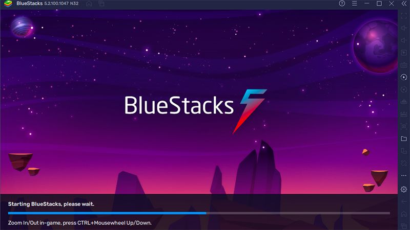 Cài đặt ứng dụng BlueStacks và mở ứng dụng lên