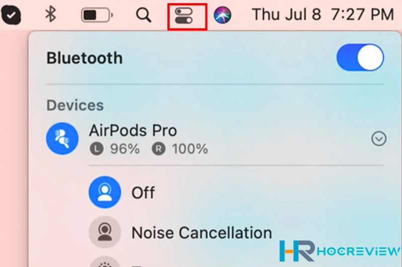Kiểm tra pin AirPods trên MacBook