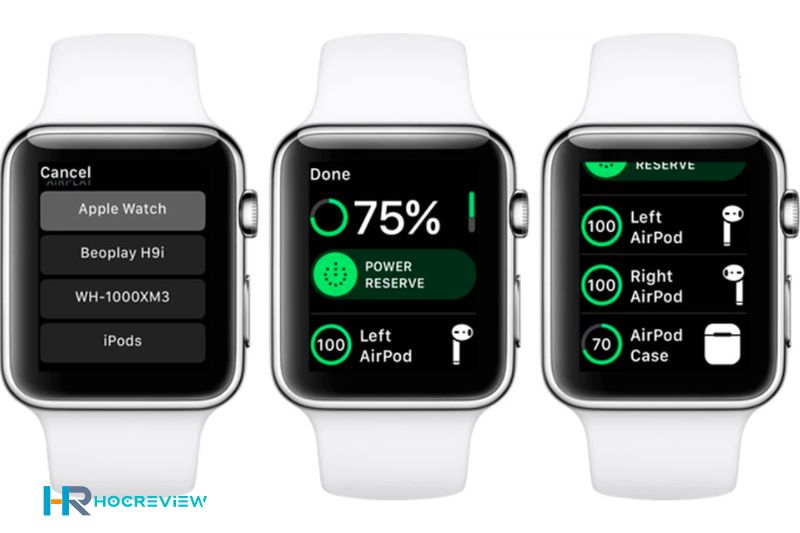 Kiểm tra pin của Airpods bằng Apple Watch