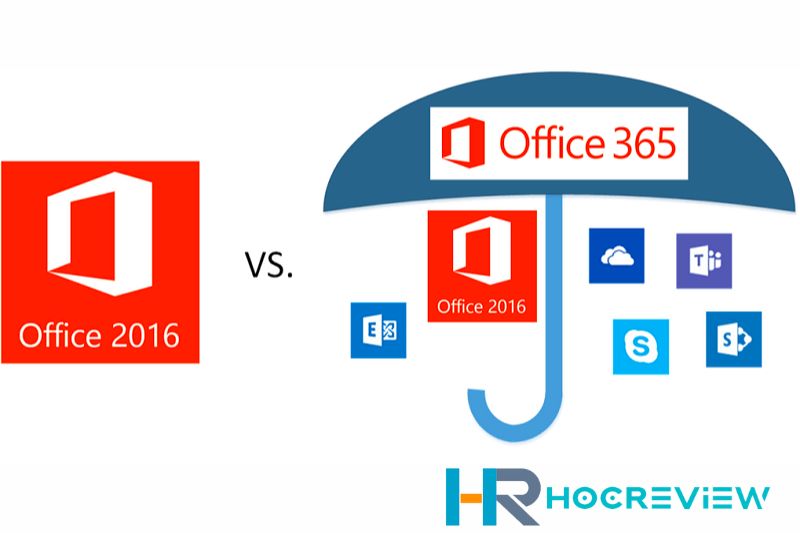 Sự khác biệt giữa Office 365 và Office 2016?