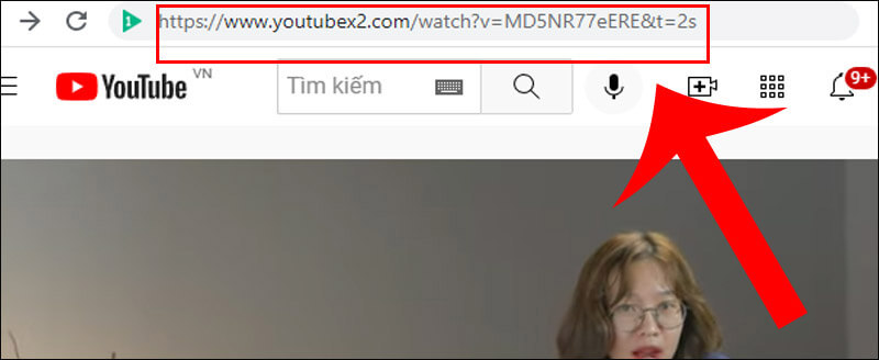 Tải Clip bên trên youtube bằng phương pháp tăng x2 vô links youtube