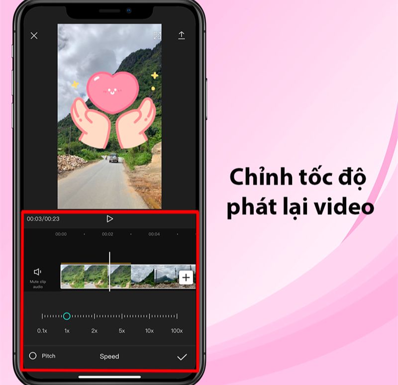 chinh toc do video capcut