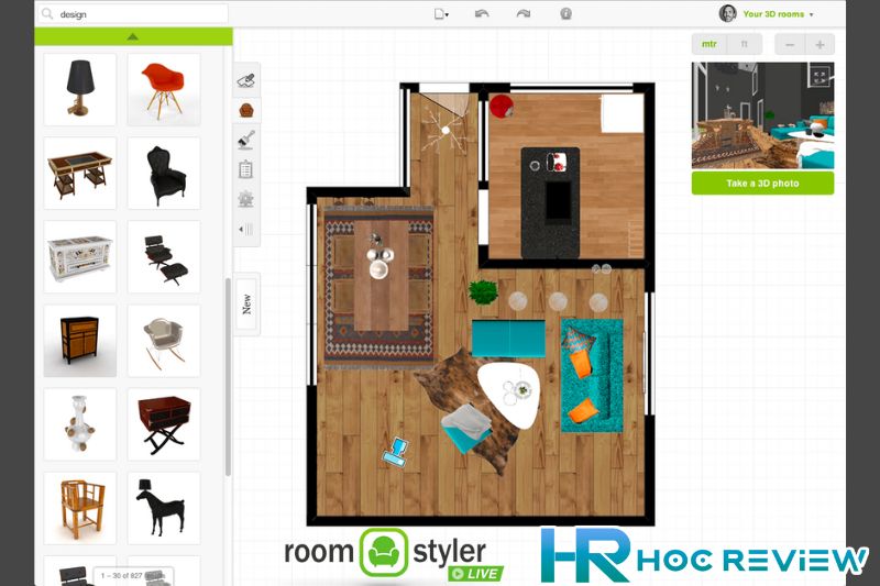 Phần mềm thiết kế nhà 3d miễn phí - Roomstyler 3D Home Planner
