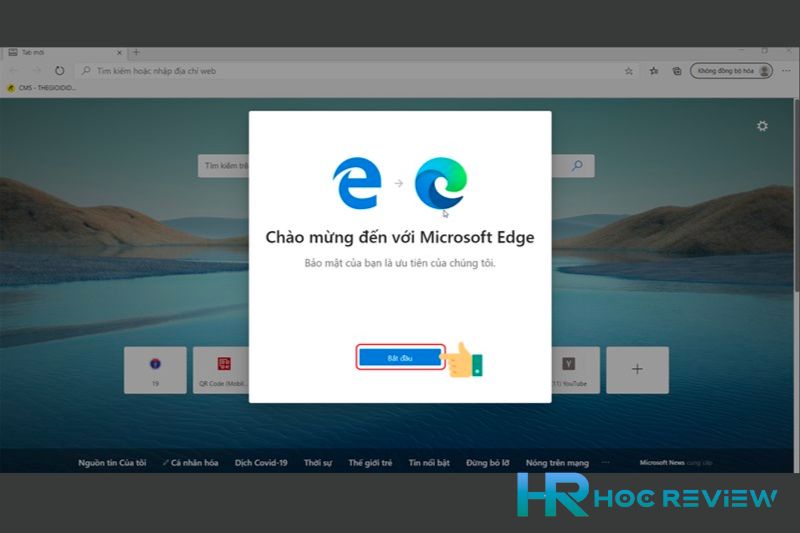 bat dau microsoft edge