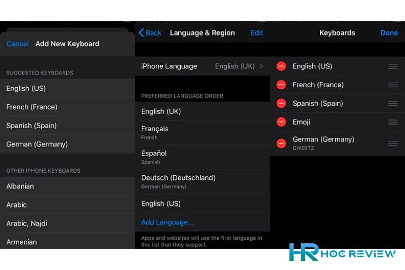 Cách thay đổi bàn phím iPhone bằng ngôn ngữ khác