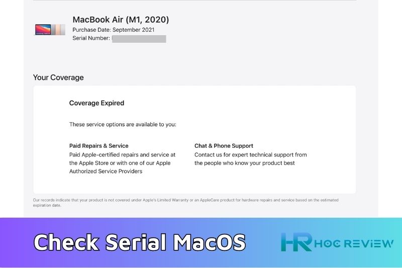 Check Serial MacOS