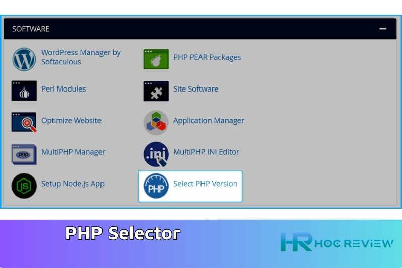 Điều chỉnh tại PHP Selector