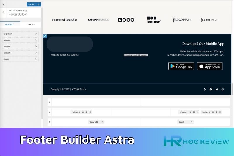 Footer Builder Astra
