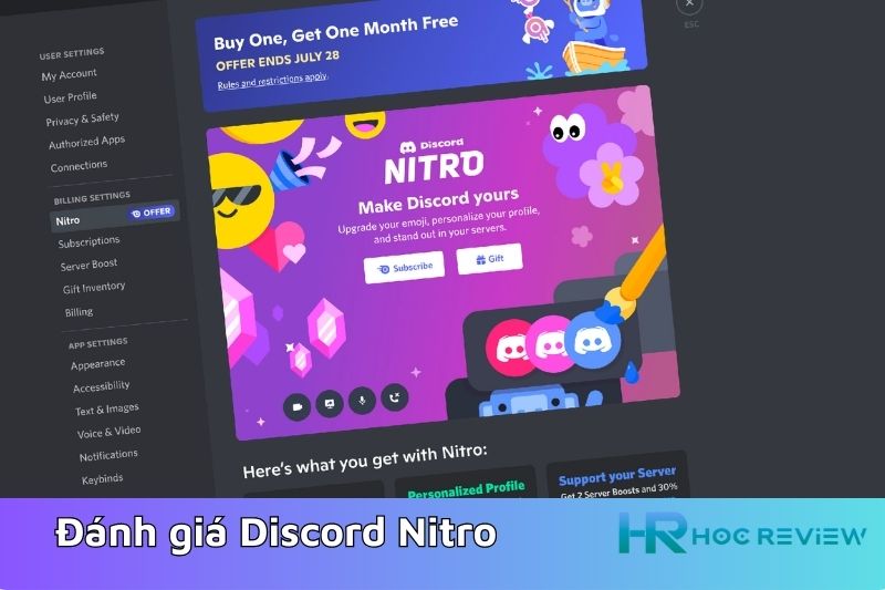 So sánh Discord Nitro với các dịch vụ tương tự khác