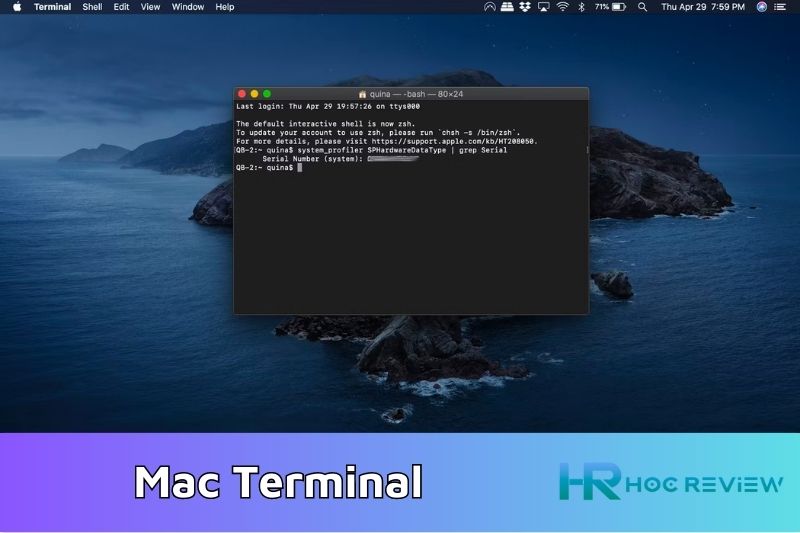 Su dung lenh Mac Terminal