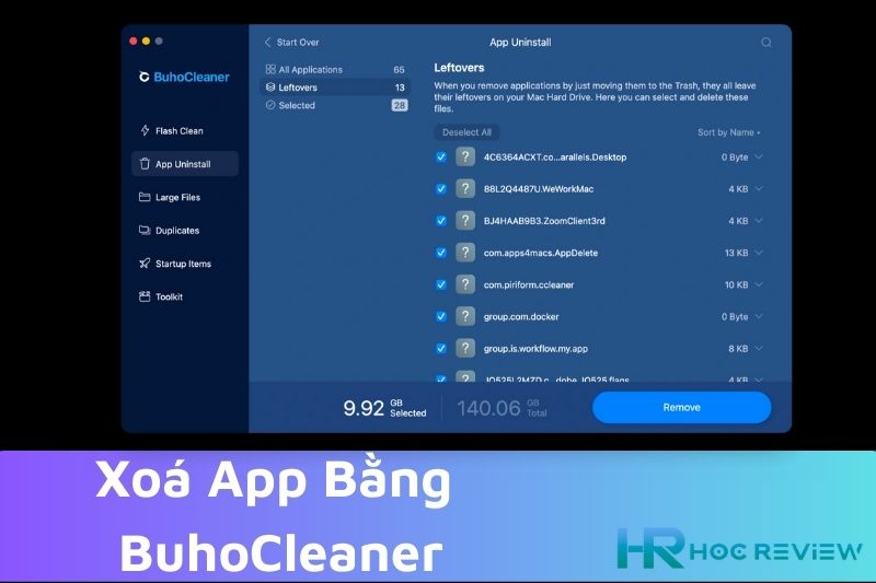 Xoa App Bang BuhoCleaner