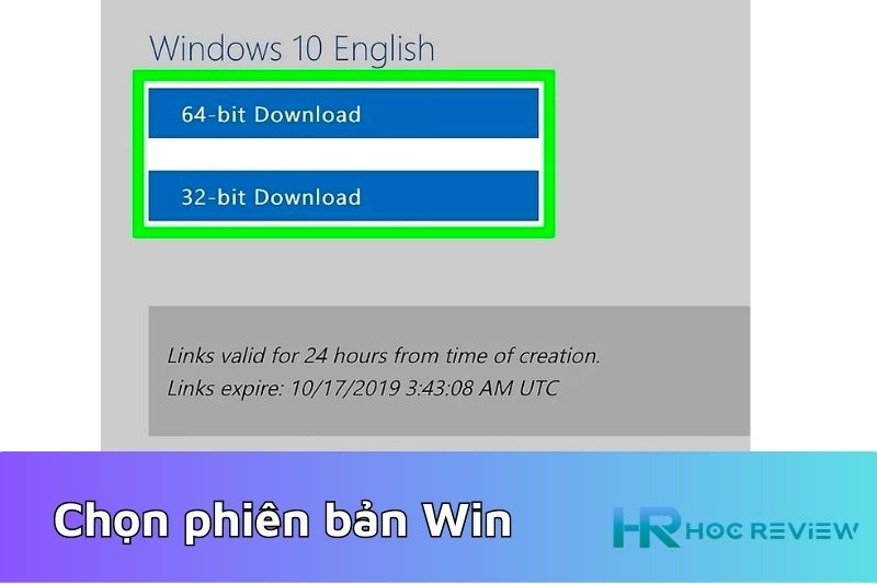 chon phien ban win