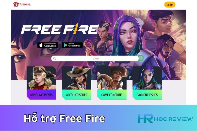 ho tro free fire
