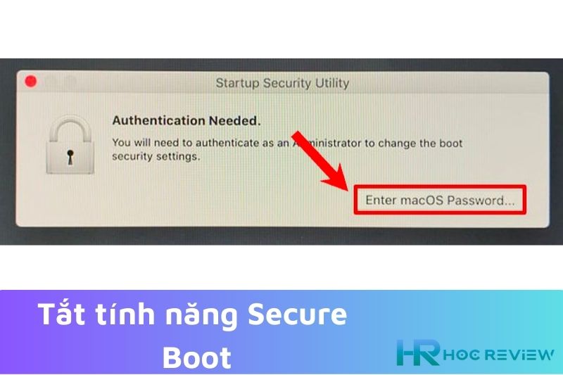 nhap mat khau Secure Boot