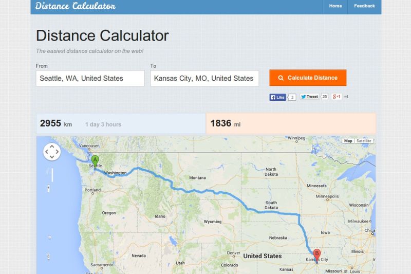 Maps Distance Calculator