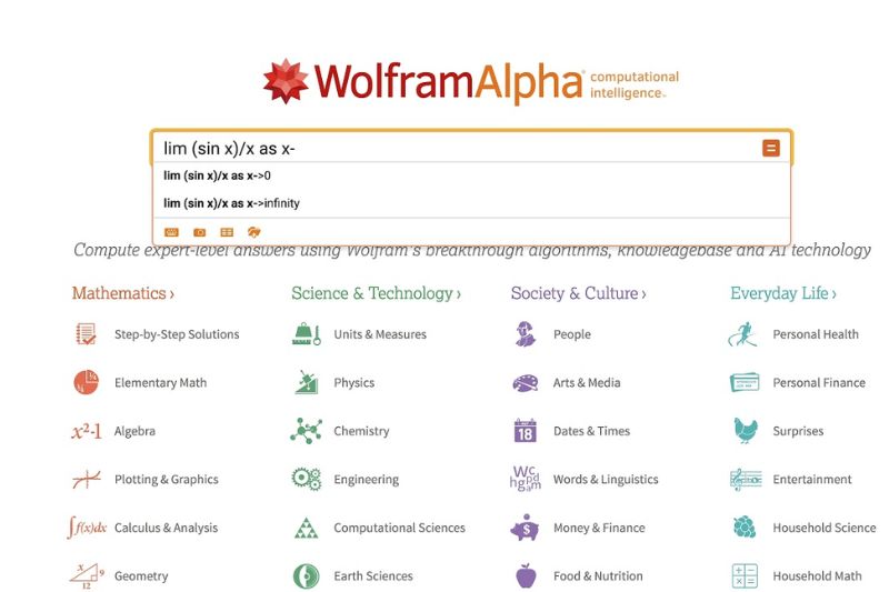 phan mem WolframAlpha